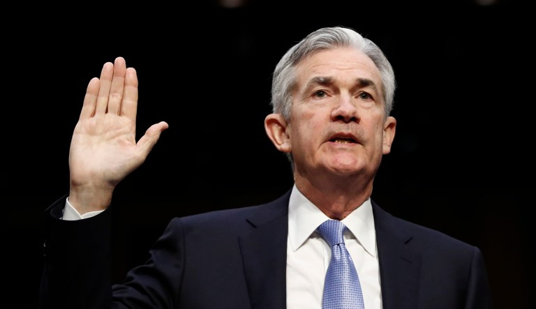 In recently released transcripts, Jerome Powell, President Trump's nominee for chairman of the Federal Reserve (pictured above), expressed skepticism about major stimulus programs and listened to business executives and hedge fund managers. (AP Photo/Carolyn Kaster)