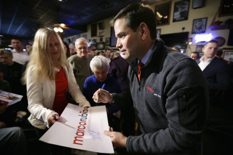 Rubio's constituents claim their senator is fighting for them each and every day on the campaign trail. (AP Photo/Charlie Neibergall)