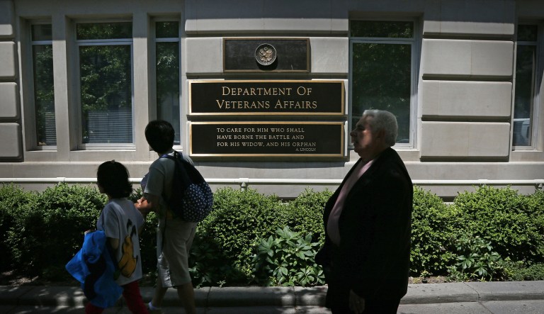 The whistleblower is a Marine veteran who spoke up when he saw problems that he believed were contributing to veterans' suicides. He was placed on administrative leave. (AP Photo/Charles Dharapak)