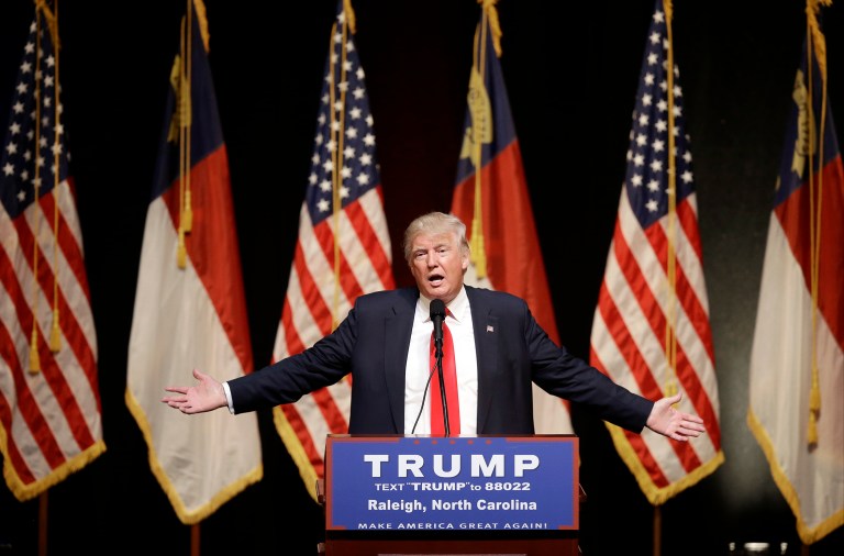 Donald Trump said as much as he loves his eight grandchildren, he would not have been able to fill that much time talking about them. (AP Photo/Gerry Broome)