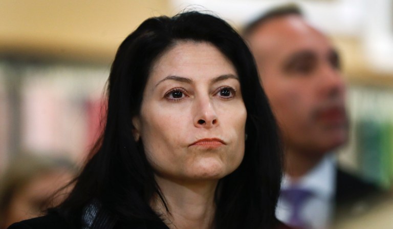 Dana White speaks at a news conference for the UFC 244 mixed martial arts event, Thursday, Sept. 19, 2019, in New York. 