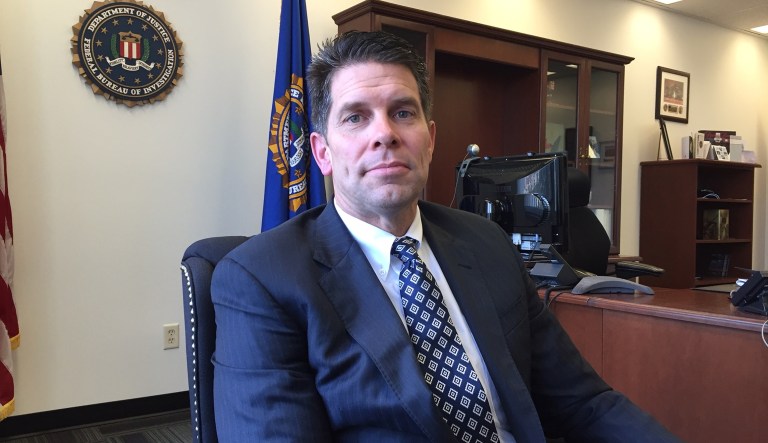 David Bowdich, chief of the FBI's Los Angeles field office poses for a photo doing an interview with The Associated Press in Los Angeles on Friday, Jan. 15, 2016.