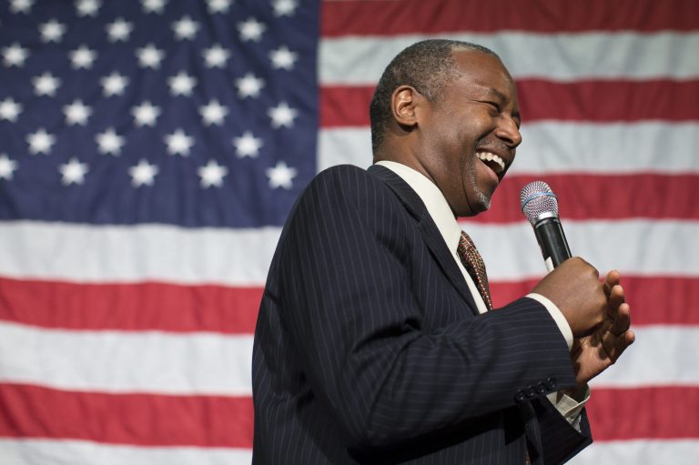 Like Trump, Ben Carson is a straight-talking outsider with a penchant for making outrageous statements. But he is also a committed Christian, and that means a lot to committed Christian voters. (AP Photo/John Minchillo)