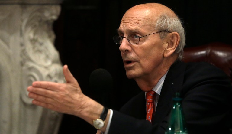 Supreme Court Justice Stephen Breyer says justices approach oral arguments with a predetermined point of view but allow flexibility to be open towards an opposing side.