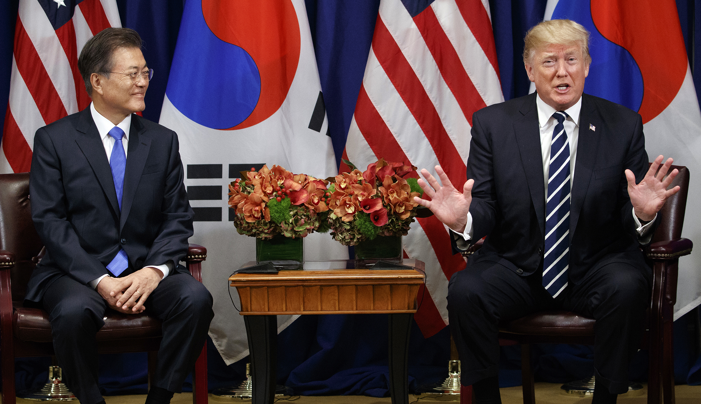 Trump calls deplorable ‘lucky word’ as South Korean leader uses it to describe North Korea