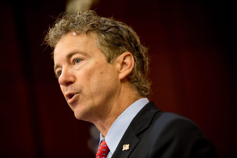 Republican presidential candidate Sen. Rand Paul, R-Ky., speaks at a news conference on Capitol Hill in Washington, Tuesday, June 2, 2015. (AP Photo/Andrew Harnik)