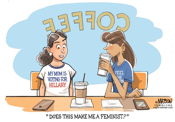Editorial cartoon: Does this make me a feminist?