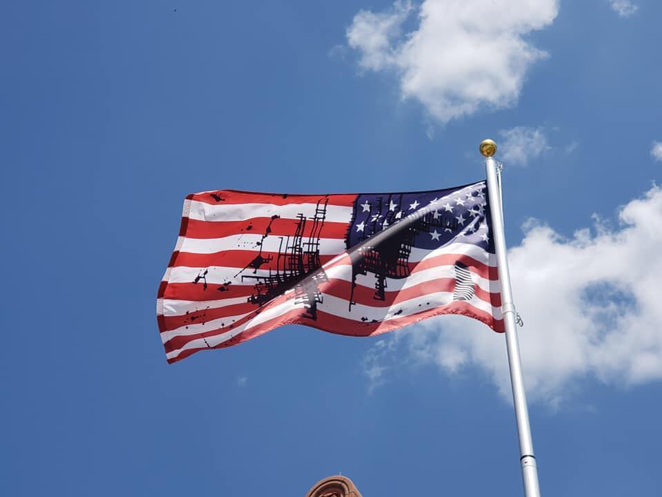 Universities fly defaced American flag in the name of art