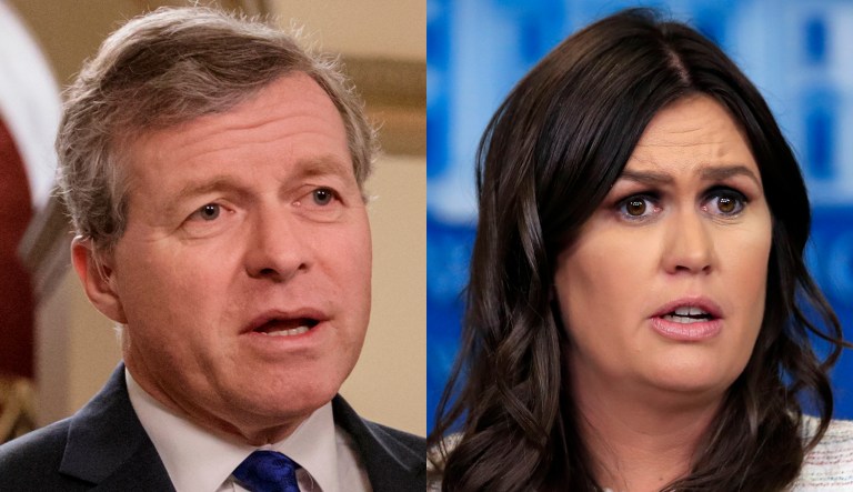 President Donald Trump speaks at Mar-a-Lago in Palm Beach, Fla., Thursday, April 6, 2017, after the U.S. fired a barrage of cruise missiles into Syria Thursday night in retaliation for this week's gruesome chemical weapons attack against civilians.