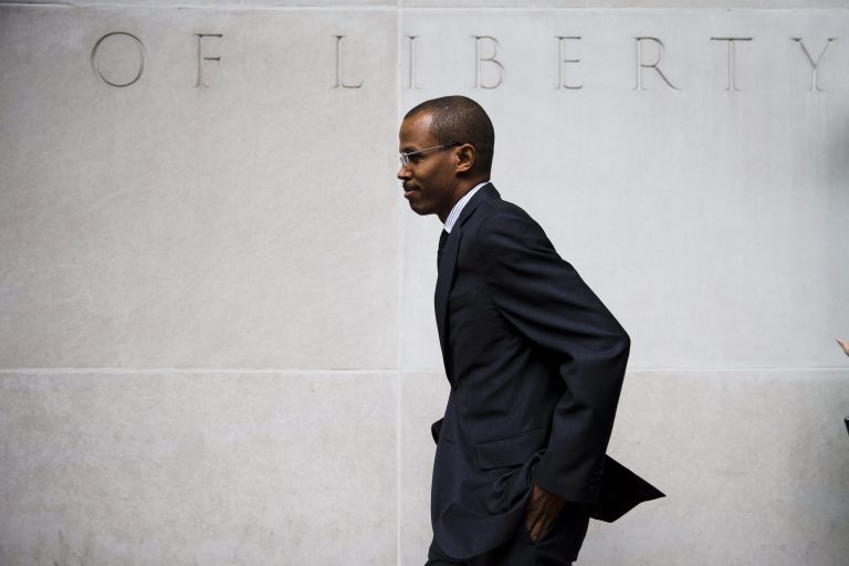 Chaka Fattah Jr., 32, of Philadelphia, was found guilty of 22 of 23 counts and will be sentenced on Feb. 3.Â (AP Photo/Matt Rourke, File)