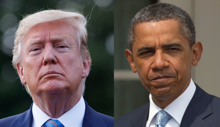 Donald Trump, Barack Obama.