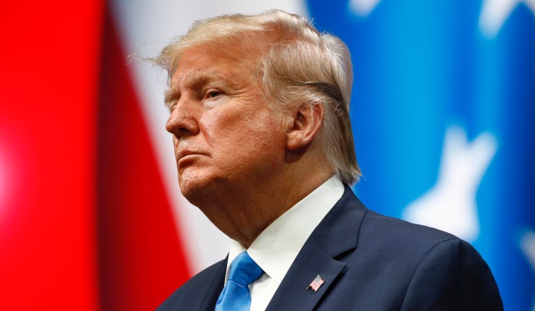 President Donald Trump speaks at the Israeli American Council National Summit in Hollywood, Fla., Saturday, Dec. 7, 2019.