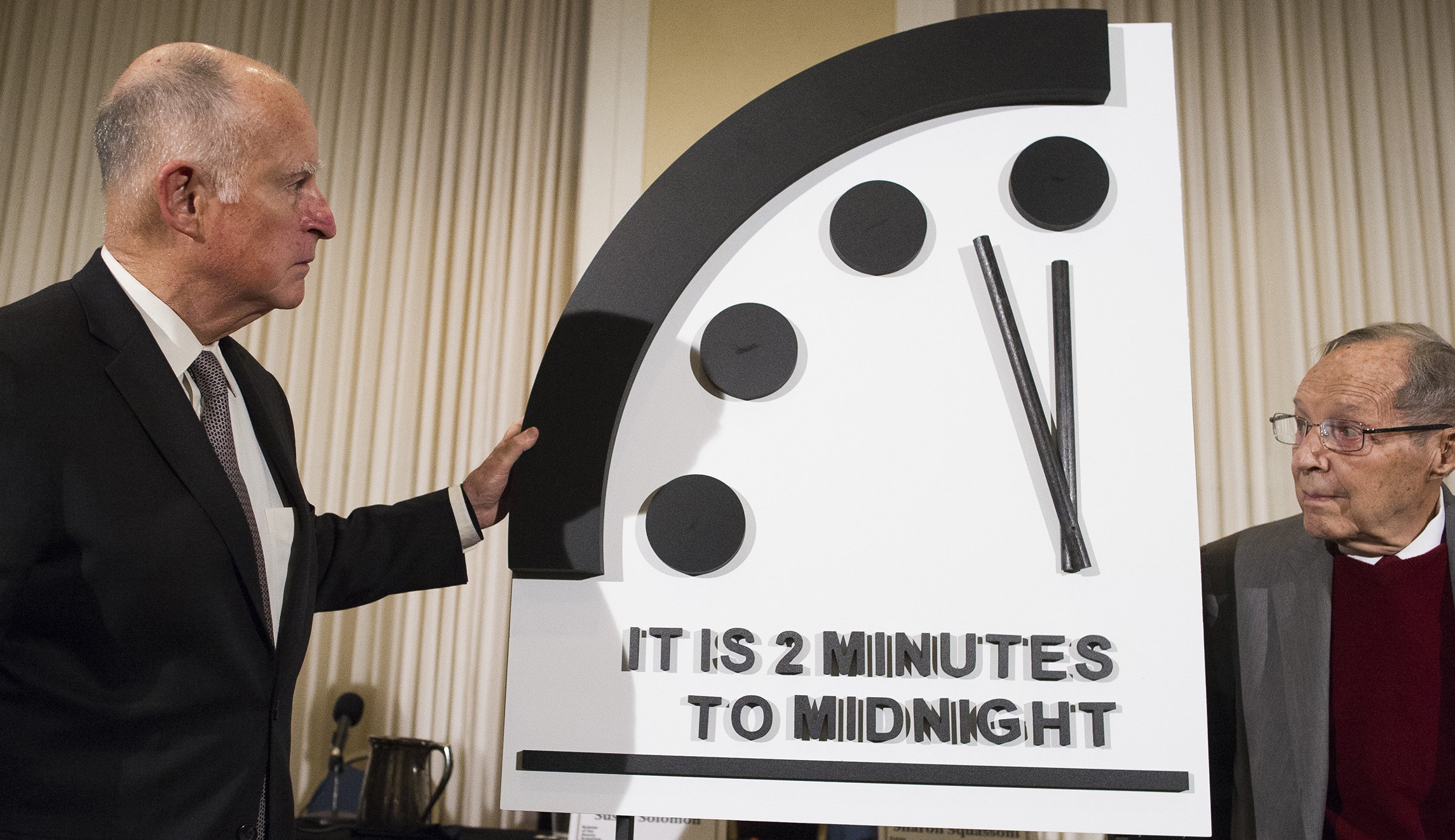 Doomsday Clock remains at two minutes to midnight, closest to disaster since the rise of the hydrogen bomb