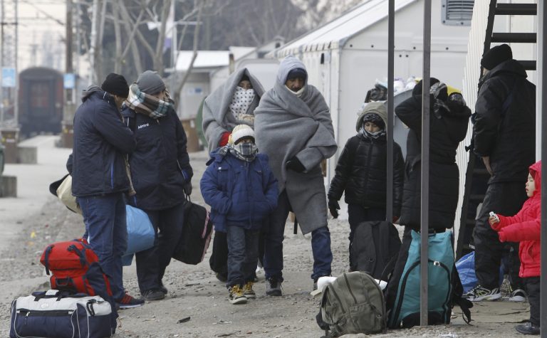 Islamic State fighters have entered Europe disguised as refugees, the head of Germany's domestic intelligence agency said Friday. (AP Photo/Boris Grdanoski)