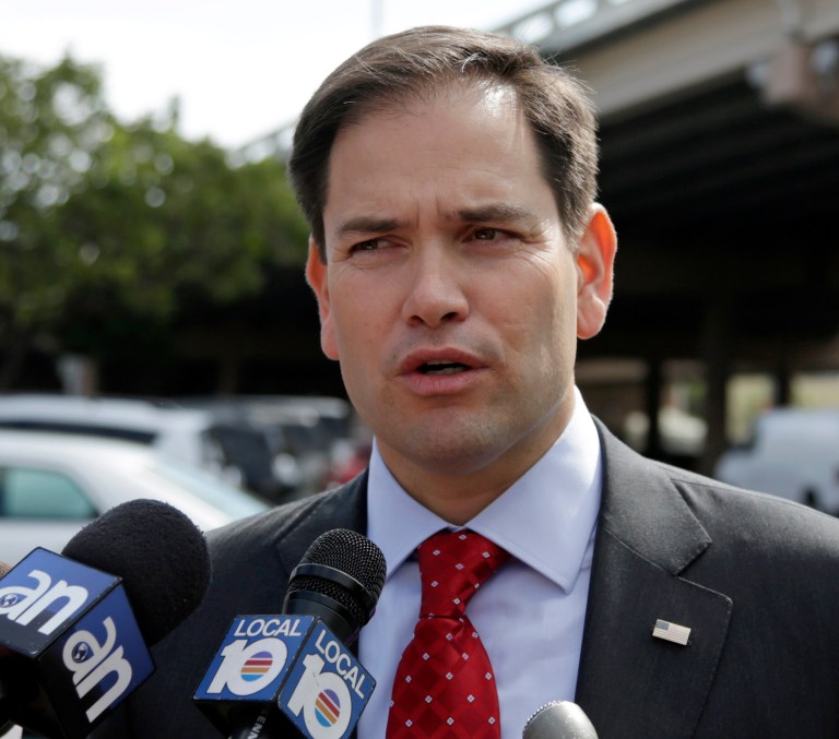 Sen. Marco Rubio supports Senate legislation to aid Ukraine and sanction Russia, despite his opposition to the International Monetary Fund reforms included in the bill. (AP Photo)