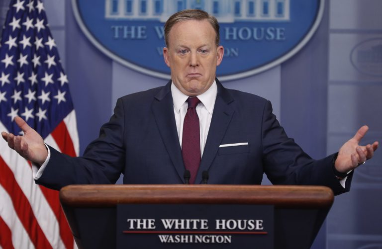 MSNBC host Joe Scarborough said President Trump once yelled at spokesman Sean Spicer for not being tough enough with the press. (AP Photo/Pablo Martinez Monsivais)