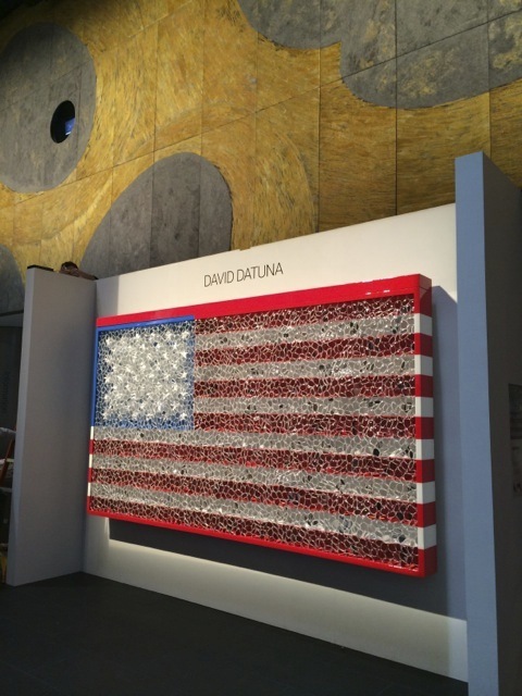 A Miami woman wears Google Glass to view an exhibit by artist David Datuna on Dec. 7 in the Design District neighborhood of Miami. (AP Photo/Lynne Sladky).