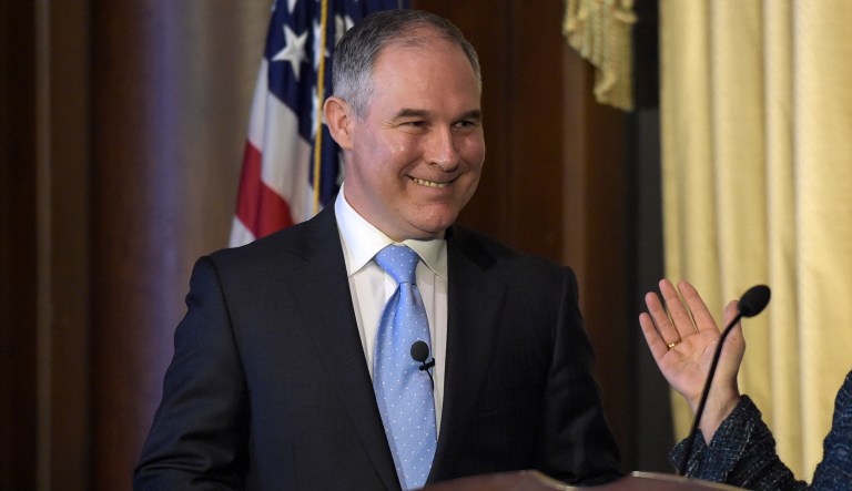 Freedom of Information Act records obtained by the Environmental Integrity Project show Scott Pruitt has taken more trips at higher costs than his predecessors and been less transparent about his schedule. (AP Photo/Susan Walsh)