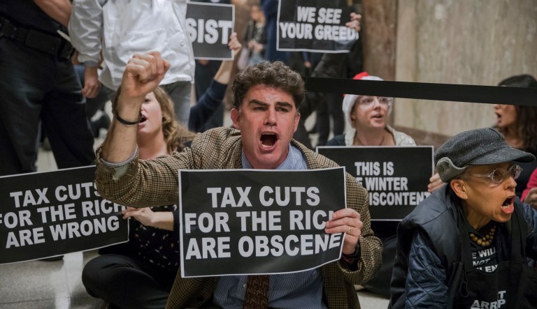 According to the super PAC focused on maintaining the House GOP's majority, of 69 congressional districts polled, the Republican tax bill is underwater in 52. (AP Photo/J. Scott Applewhite)