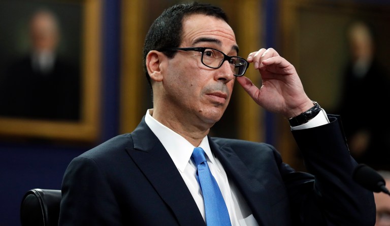 Treasury Secretary Steven Mnuchin said Sunday that 
