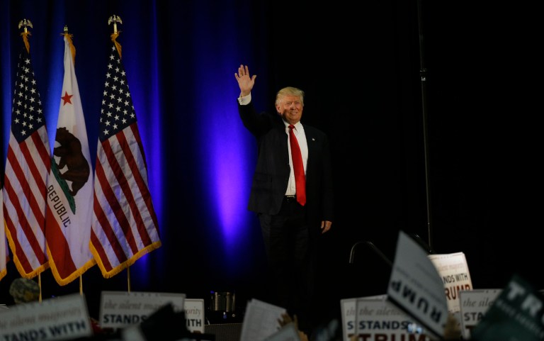 Donald Trump vowed to win California. The Republican nominee is now so weak there he could drag four GOP congressmen down with him. (AP Photo/Jae C. Hong)