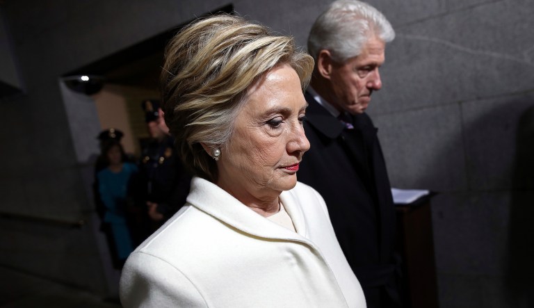 In her celebrated and self-proclaimed career as a defender of women, Hillary Clinton never complained about the Left's treatment of Sarah Palin and other conservatives. (Win McNamee via AP, Pool)