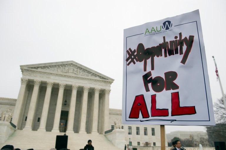 The Gallup poll asked, "The Supreme Court recently ruled on a case that confirms that colleges can consider the race or ethnicity of students when making decisions on who to admit to the college. Overall, do you approve or disapprove of the Supreme Court's decision?"