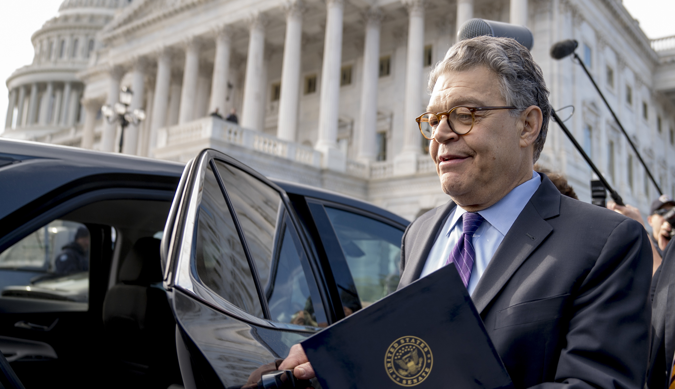 Al Franken, who rejected sexual misconduct allegations against him, worries ‘we’re losing the war for truth’ in farewell speech