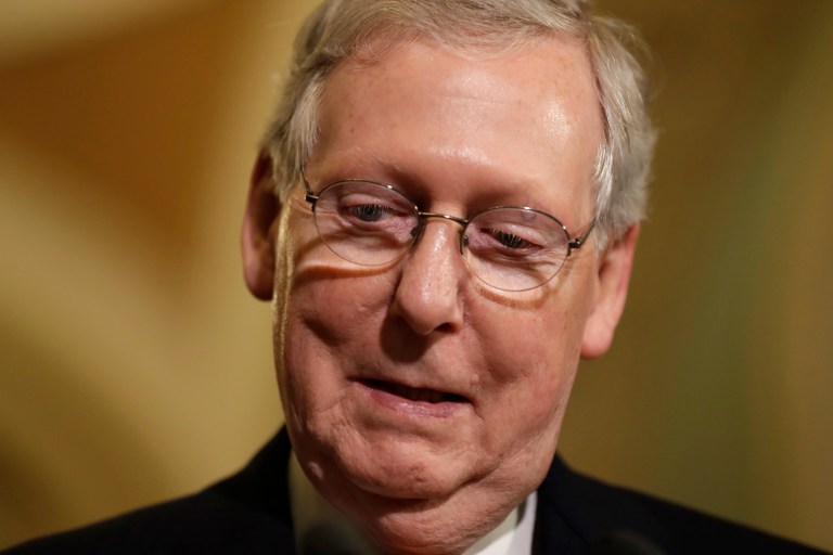 Schumer said he wants an answer from McConnell by the end of the day, although a Schumer aide would not say what the Democrats would do if they don't get an answer by then. (AP Photo/Jacquelyn Martin)