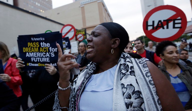 A loud and influential coalition of grassroots progressives has applied enormous pressure on the party for months to demand a clean Dream Act from Republicans and nothing less. (AP Photo/Lynne Sladky)