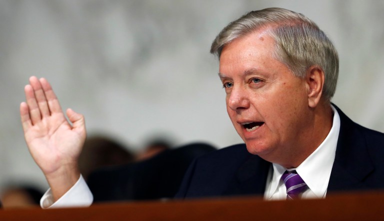 Sen. Lindsey Graham, R-S.C., called the negotiations over an immigration reform bill "chaos" while speaking on the Senate floor Wednesday evening.