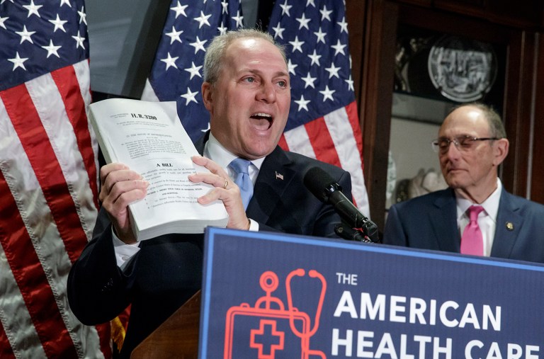 House Majority Whip Steve Scalise thinks that with a few changes he can get the GOP healthcare bill through the House. (AP Photo/J. Scott Applewhite)
