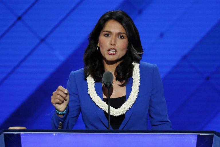 Democratic Rep. Tulsi Gabbard on Thursday demanded that Syrian President Bashar Assad be 