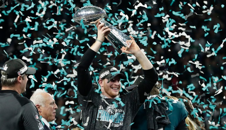 Philadelphia Eagles quarterback Carson Wentz will replace Vice President Mike Pence as the keynote speaker at Thursday's National Prayer Breakfast dinner. (AP Photo/Frank Franklin II)