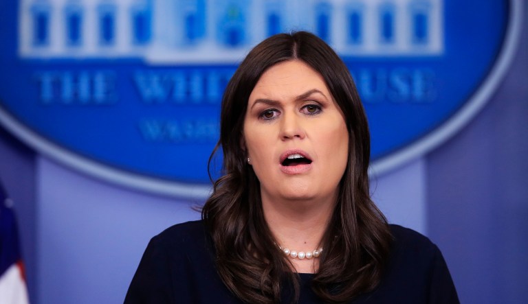 White House press secretary Sarah Sanders said that NBC would never have given President Trump a starring roll on 