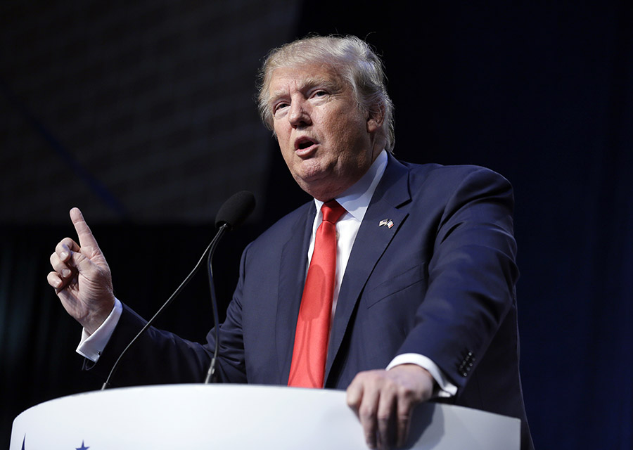 Trump denies he is promoting violence