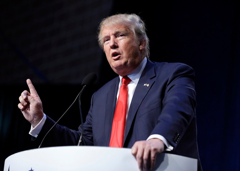 Both his GOP and Democratic presidential rivals have called for Trump to tone down his rhetoric. (AP Photo/Charlie Neibergall/File)