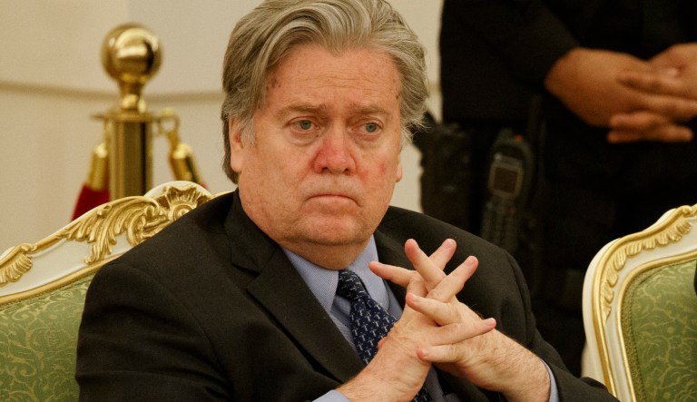 Steve Bannon's remarks could only embolden an already aggressive regime. (AP Photo/Evan Vucci)