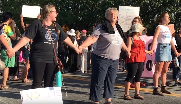 Protesters in Vermont