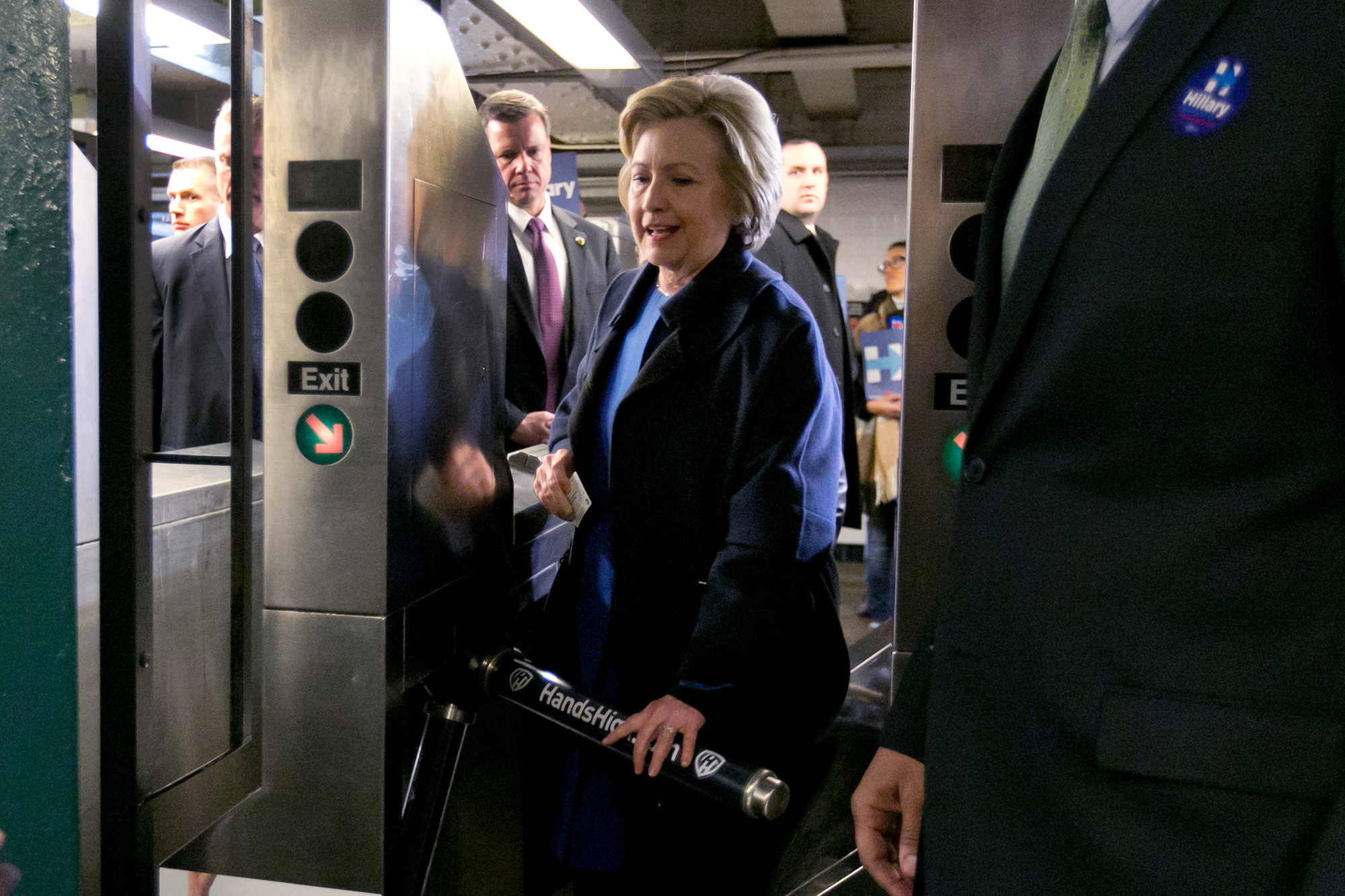 Clinton campaign makes fun of her subway errors