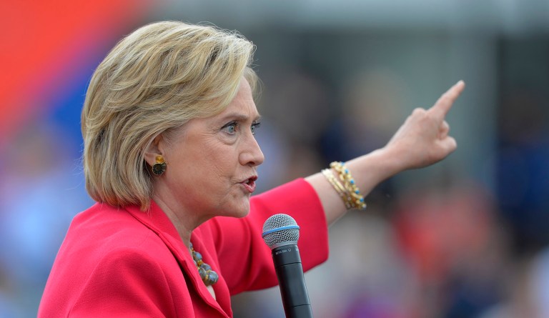 Hillary Clinton mentioned gun control, but suggested fighting terror is the top priority. (AP Photo/David Richard, File)