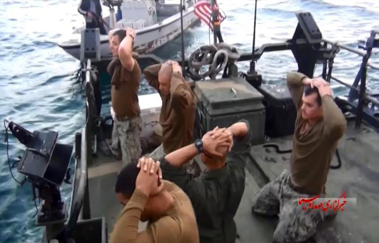 Basic military discipline broke down among the U.S. crew as the boats were being seized. (IRIB News Agency via AP, File)