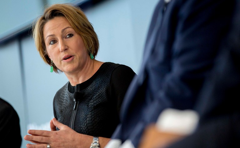 Mylan CEO Heather Bresch in her opening statement will attempt to shift focus to access provided to allergy patients. (Andrew Harrer/Bloomberg)