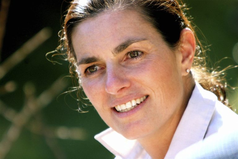   FILE - In this 2005 photo provided by Peter Michaelis, Mary Richardson Kennedy poses for a photo outside her Bedford, N.Y. home. In a confidential affidavit filed in connection to his divorce proceedings, Robert F. Kennedy Jr. said his estranged wife Mary Kennedy was abusive toward his children from an earlier marriage and asked the court to prohibit her from threatening suicide in front of their kids. Portions of the affidavit were posted online Sunday, June 10, 2012 at The Daily Beast site, to go along with a cover story in Newsweek magazine about her. (AP Photo/Peter T. Michaelis, file)  