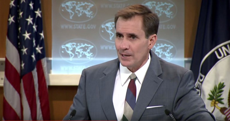 John Kirby, the agency's spokesman, said Tuesday the State Department was building a case against the intelligence community's conclusion 