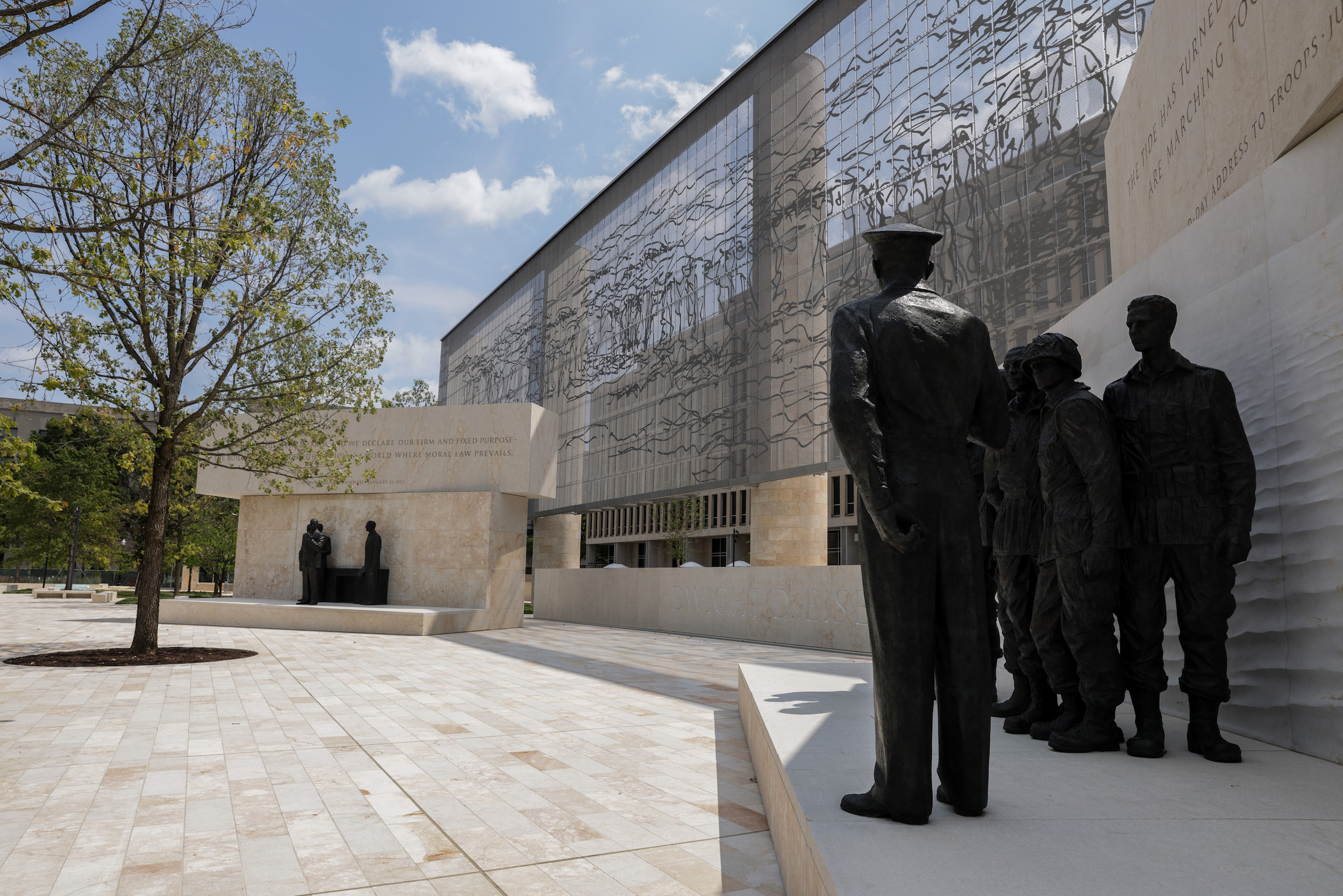 The Dwight D. Eisenhower Memorial in downtown Washington D.C., Thursday, August 27, 2020