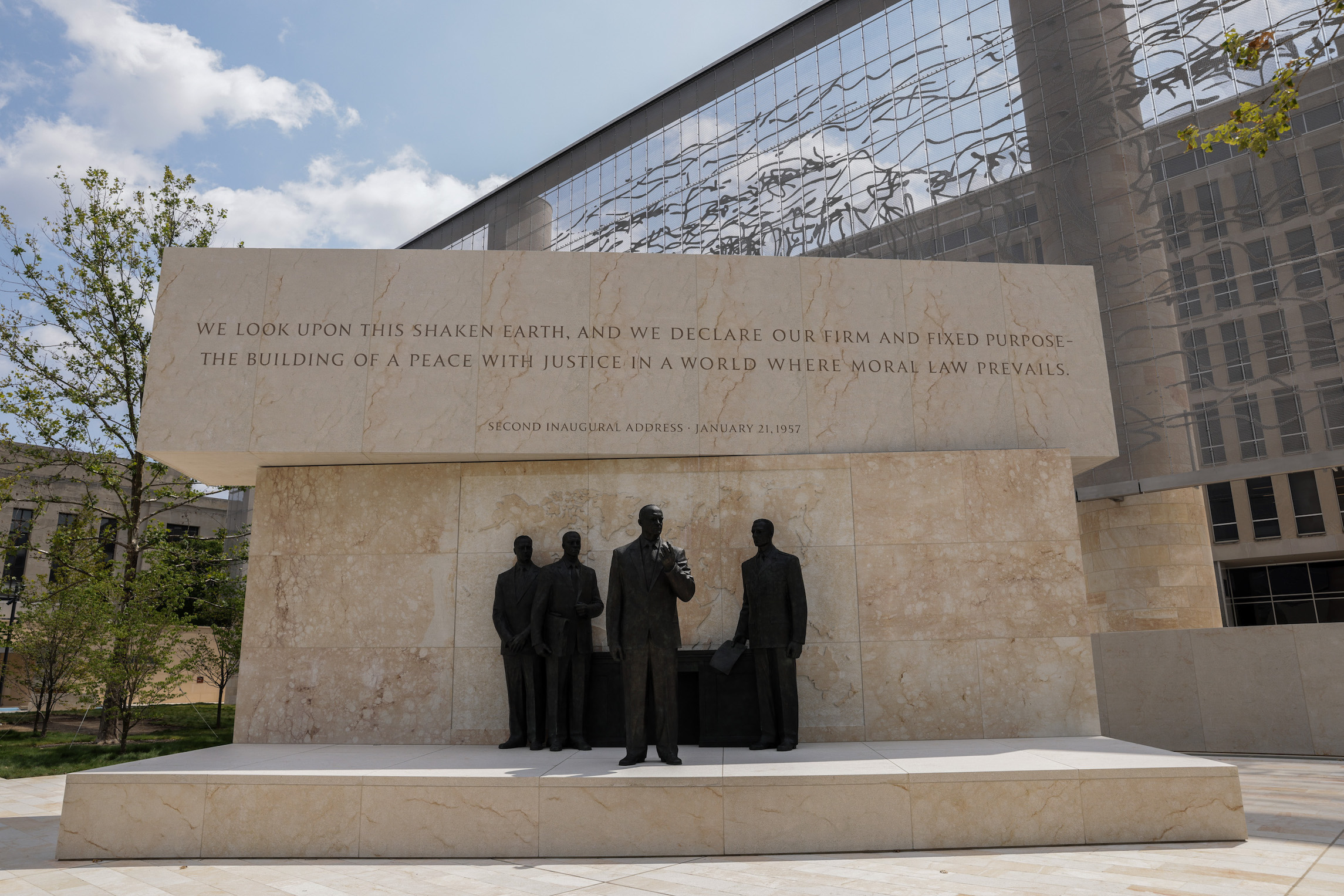 The Dwight D. Eisenhower Memorial.