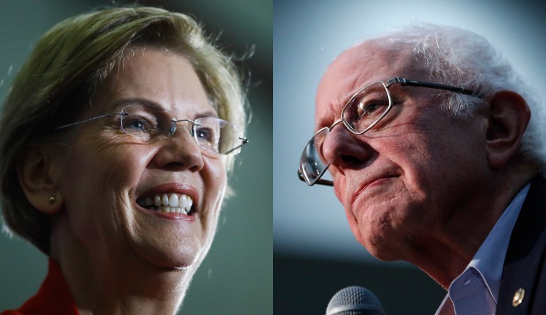 Elizabeth Warren and Bernie Sanders.