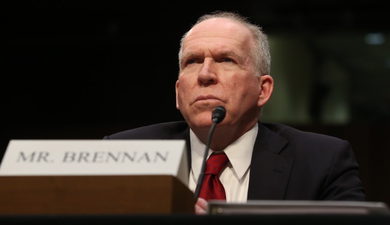 Former CIA Director John Brennan at a hearing on Capitol Hill.
