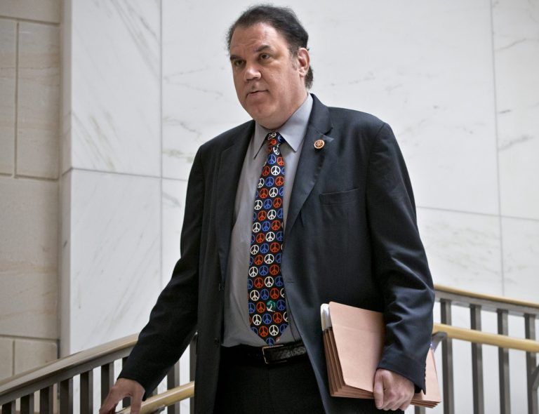 In this Sept. 5, 2013 file photo, Rep. Alan Grayson, D-Fla., arrives to join lawmakers and national security officials at the Capitol in Washington. (AP Photo/J. Scott Applewhite, File)